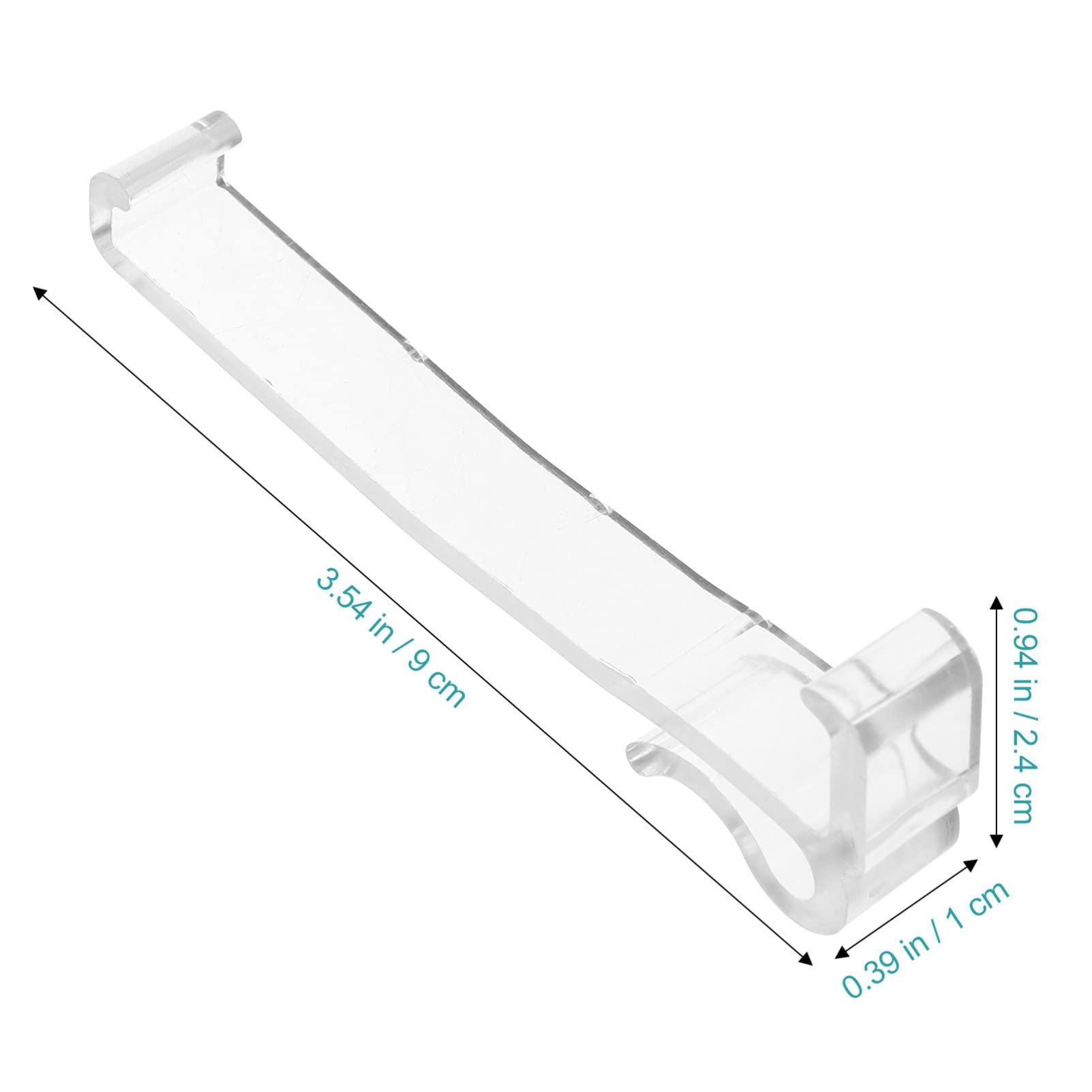 ibasenice ibasenice 60 Pcs Blind Trim Clip Clips for Blinds Plastic Valance Clamps Replaceable Blind Clamps Horizontal Blinds Clips Valance Installation Tool Transparent Valance Clips Blind Clips