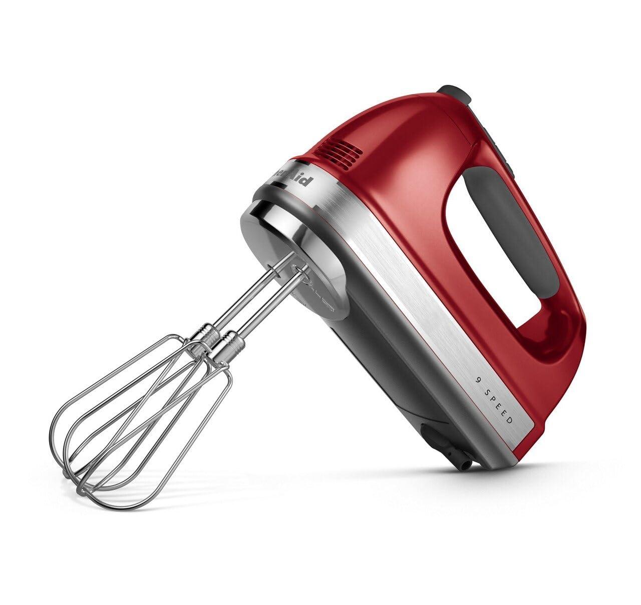 KitchenAid KitchenAid 9-Speed Digital Hand Mixer with Turbo Beater II Accessories and Pro Whisk - Candy Apple Red