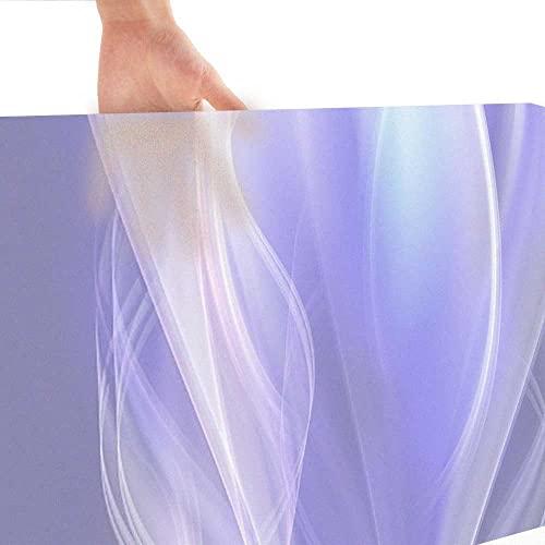 G01-ART Stained Glass Window Film Self Adhesive Blue Line Modern Removable Window Tint Film Privacy Privacy Film Application Kit 17.7inch x 35.4inch (L+R,2PCS)