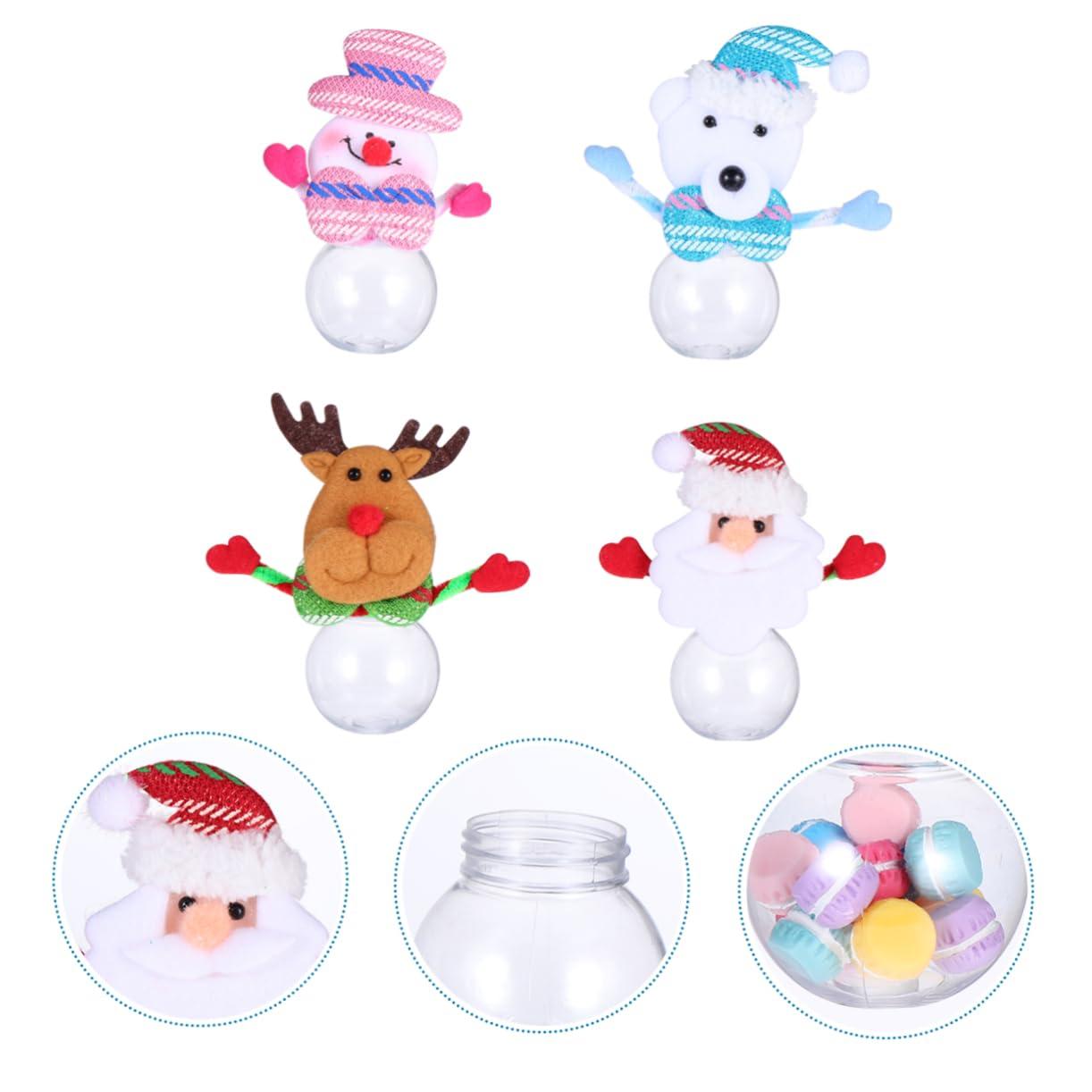 NAMOARLY NAMOARLY 4pcs Box Mini Candy Jar Christmas Lights Tins Snowman Candy Storage Christmas Storage Inflatable Christmas Tree Bag Christmas Treat Storage Canister Xmas Candy Jar Red Plastic