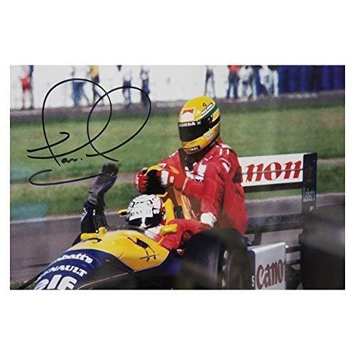 MemorabiliaOutlet MemorabiliaOutlet Signed Nigel Mansell Large F1 Photo Framed Photo - Senna -Photo Proof & COA