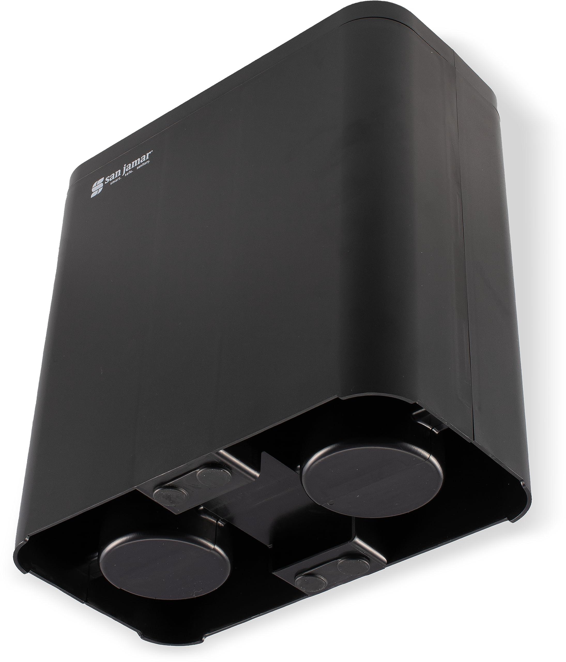 San Jamar San Jamar Frontline Portion Cup Dispenser, Dispenses Cups and Lids, Plastic, 6.5 x 11.75 Inches, Black