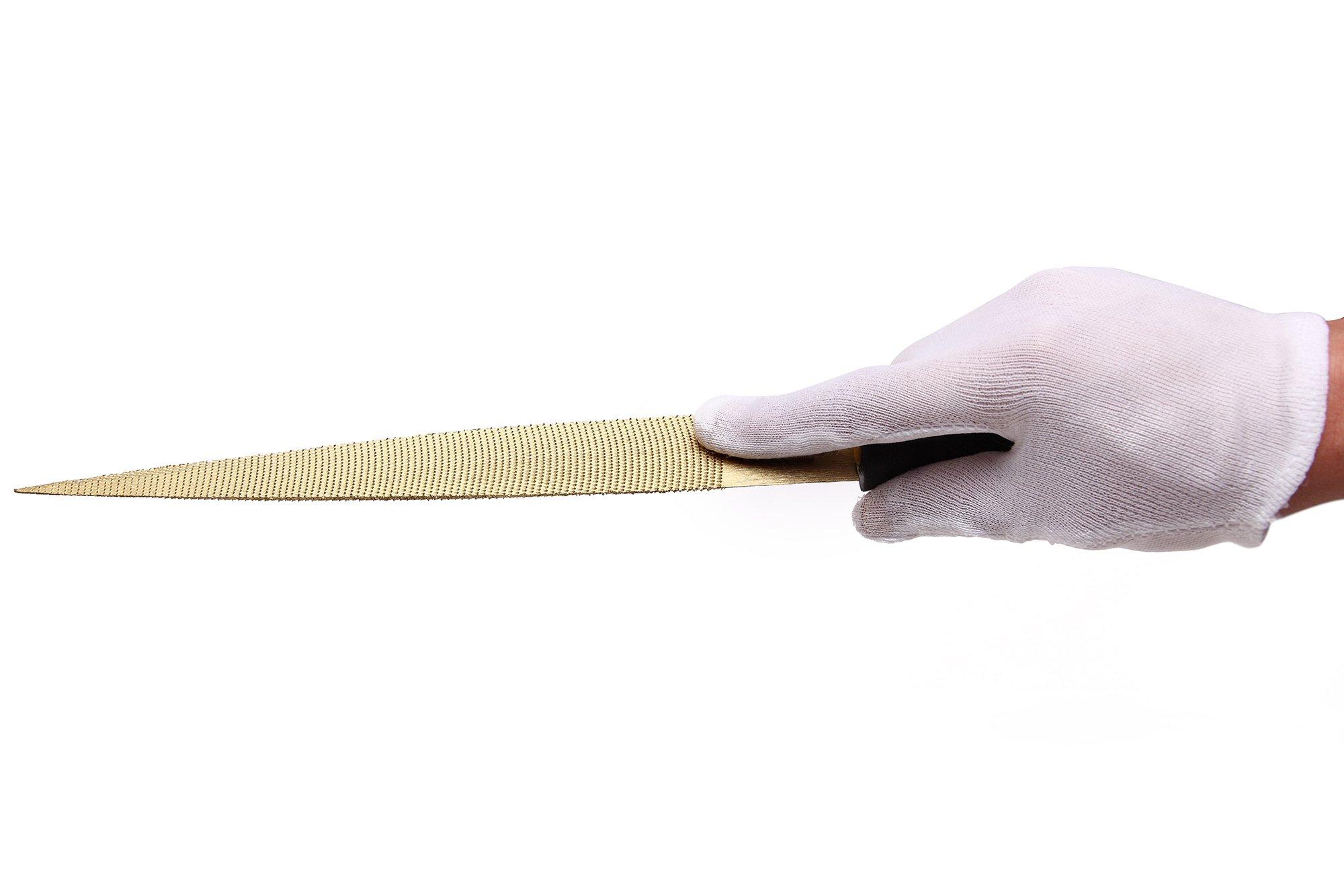 NKTM NKTM Wood File, Needle File Set Wood Files for Wood Working Wood Rasp Files Tools Golden Tapered Wood Rasp with Rubber Handle in Gift Bag for Carving 2 Pack (8,10 inch)