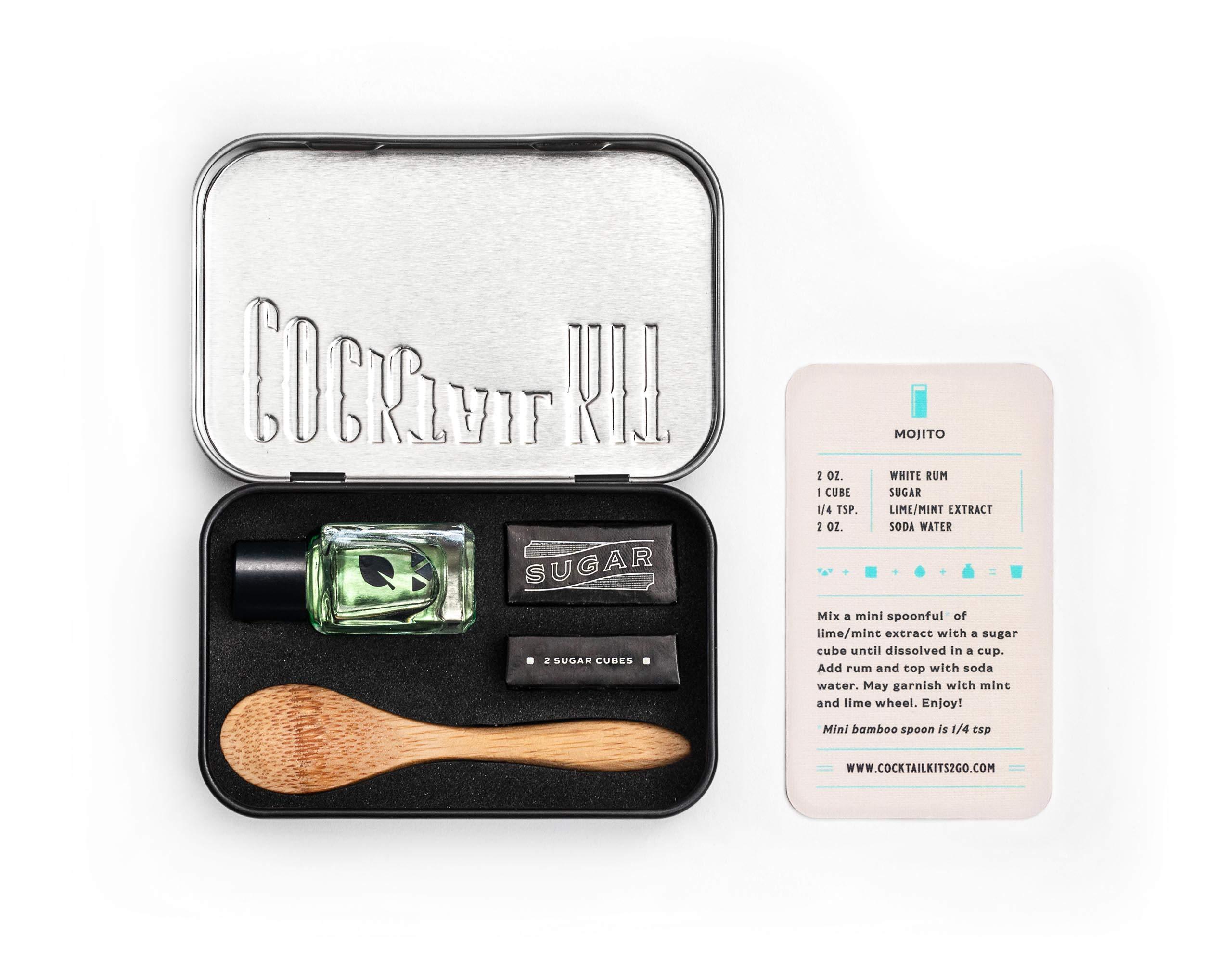 Cocktail Kits 2 Go Cocktail Kits 2 Go - Mojito Cocktail Set for Cocktail Lovers - Mixology and Craft Travel Kit - Crafted in USA - Gift Box for All Occasions