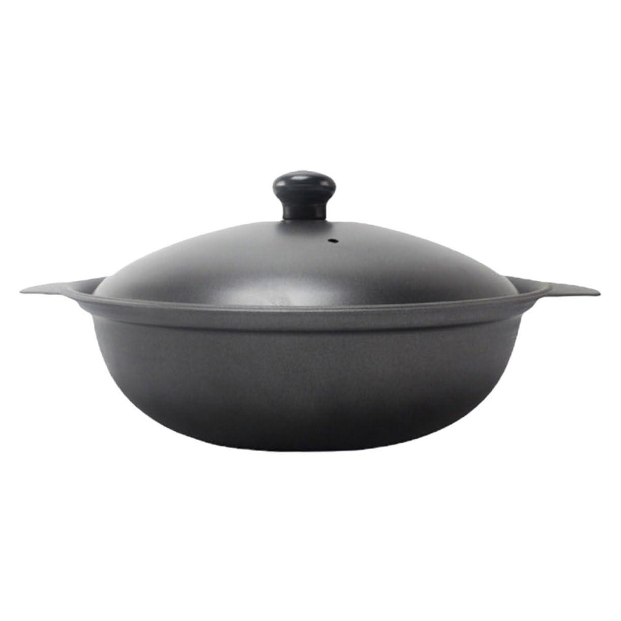 MAGICLULU MAGICLULU Casserole Fry Pan with Lid Nonstick Saucepans Clay Pots for Cooking Oven Pan Ovens Frying Baking Dish Cookware Cooker Small Oven Pot with Lid Cuisine Stew Skillet Wok Iron Black