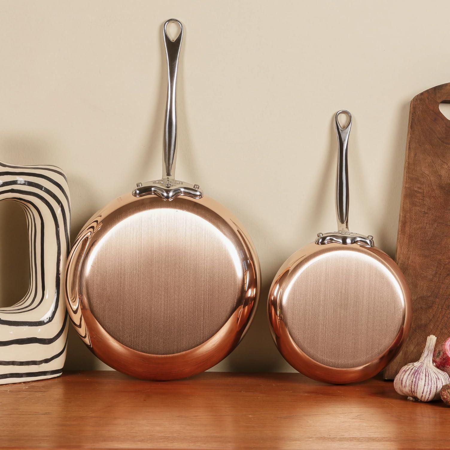 Mauviel Mauviel M\'Heritage 150 S 1.5mm Polished Copper & Stainless Steel Roasting Pan With Rack, And Cast Stainless Steel Handles, 15.7 x 11.8-in, Made In France