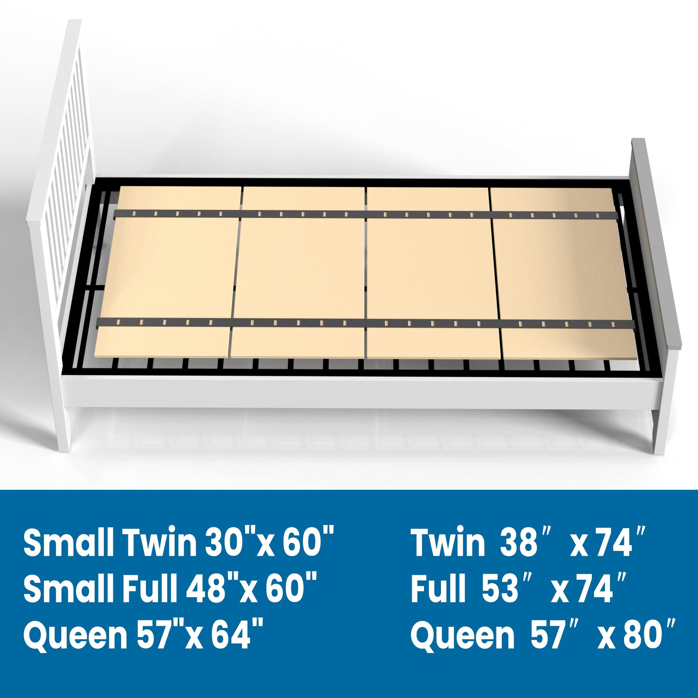 BBX-G Foldable Box Spring,80\"x 57\",Mattress Support Wooden Bunkie Board, Double Deck Bed, Large Bed Board Supported by Mattress,No Assembly Needed