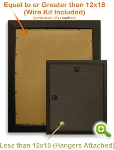 Craig Frames Craig Frames 130ASHBK Wood Grain Finish 22 by 34-Inch Picture/Poster Frame, 1-Inch Wide, Black