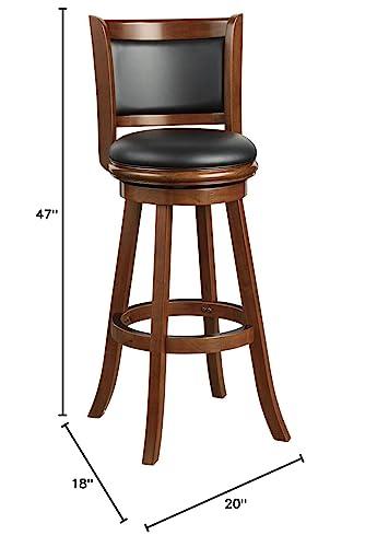 Boraam Boraam Augusta Extra Tall Swivel Bar Stool, 34-Inch, 1-Pack, Cherry