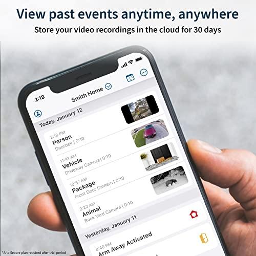 Arlo Arlo Essential Video Doorbell Wire-Free - HD Video, 180 View, Night Vision, 2 Way Audio, Direct to Wi-Fi No Hub Needed, Wire Free or Wired, Black - AVD2001B, 1 Count (Pack of 1)