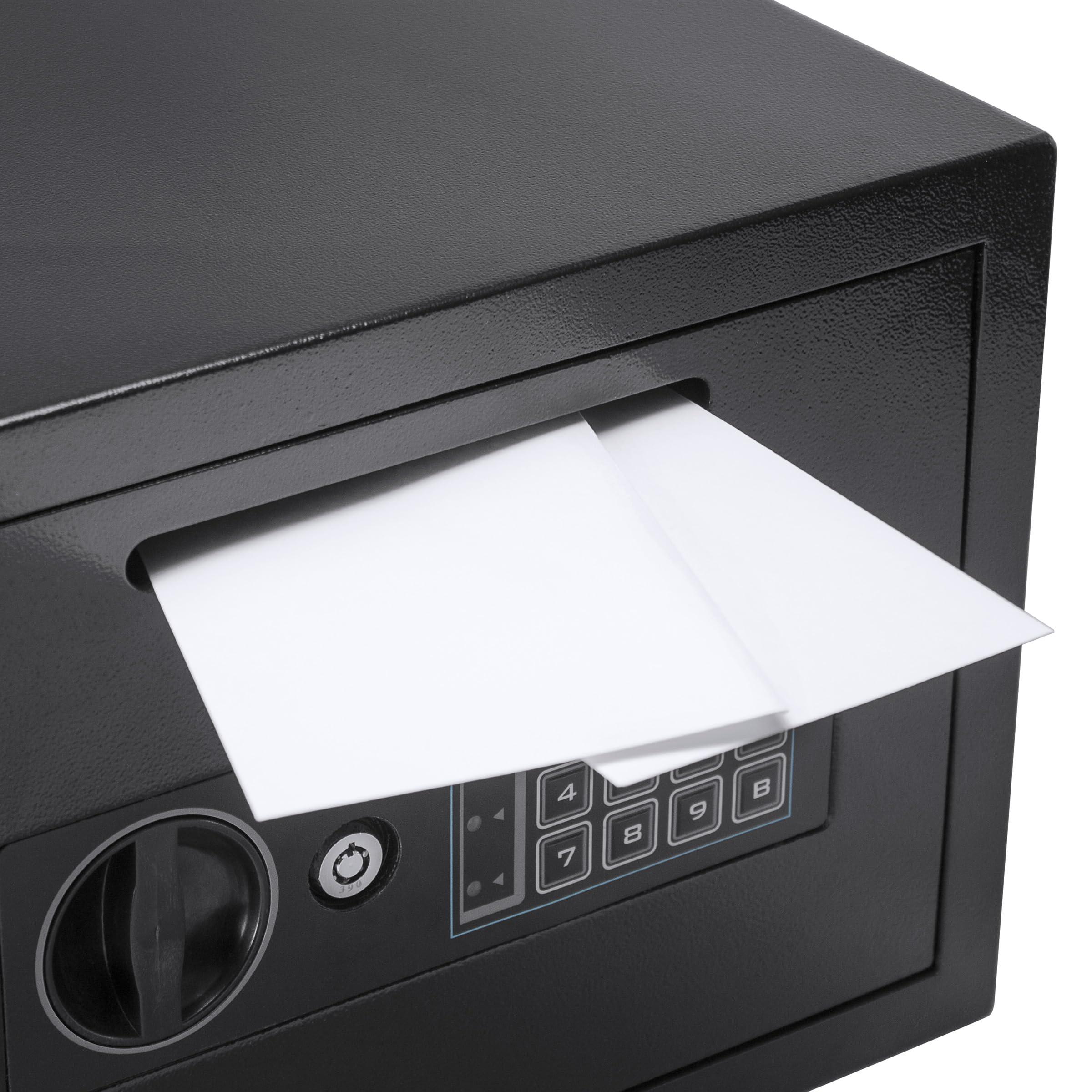 BARSKA BARSKA AX11934 Compact 0.57 Cubic Ft Digital Multi-User Keypad Security Business Depository Drop Safe with Front Load Drop Box for Money, Cash & Mail Lock Box