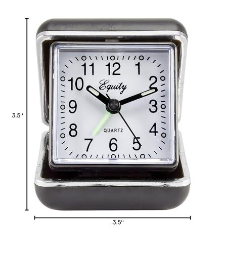 Equity by La Crosse Equity by La Crosse Quartz Analog Fold-Up Travel Alarm Clock, Pack of 1, Black