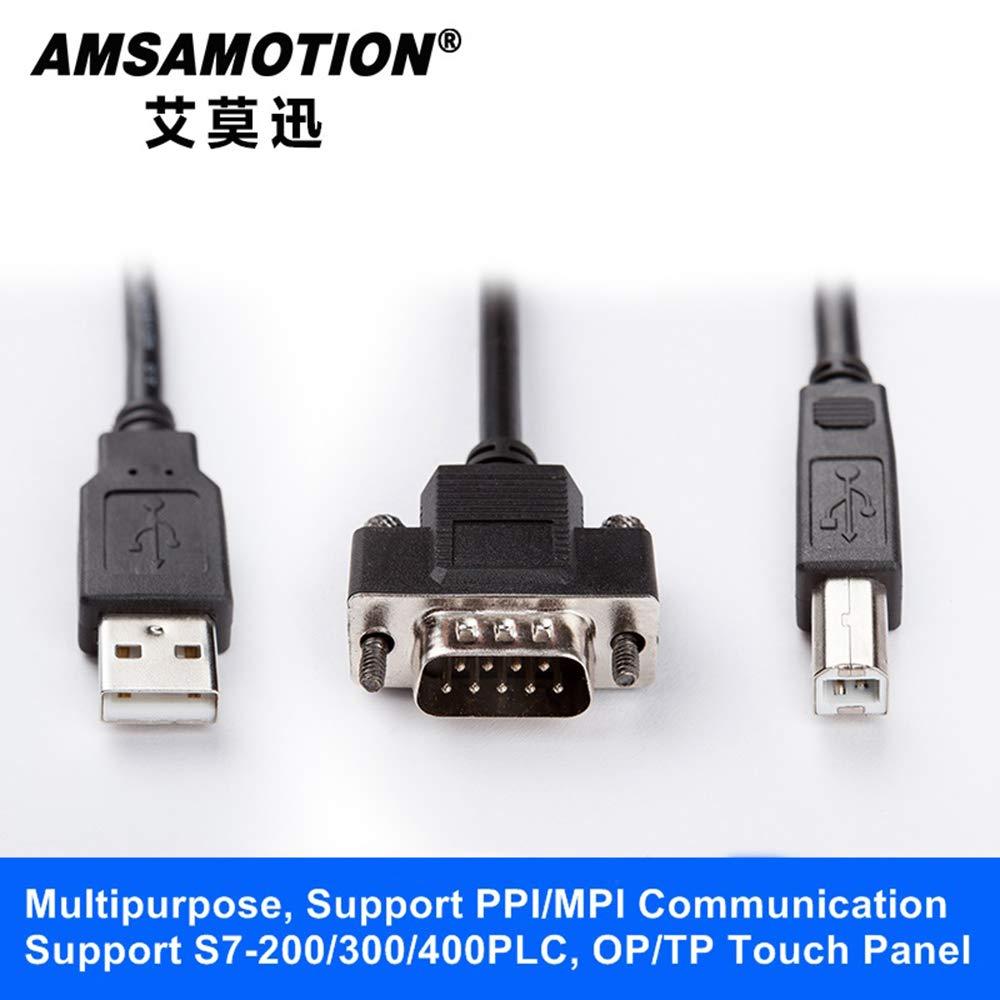 AMSAMOTION AMSAMOTION USB-MPI Programming Cable for Siemens S7-200 300 400 Series 6ES7 972-0CB20-0XA0 PLC 0CB20 USB MPI/PPI/DP/PROFIBUS USB MPI PC-MPI Adapter