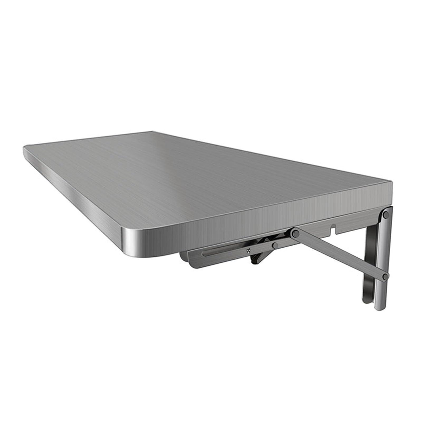 Pllrbvshs 304 stainless steel folding table, wall-mounted folding table, kitchen storage shelf, made of food-grade stainless steel material, suitable for living room, balcony, bathroom, or laundry room.(40*30cm