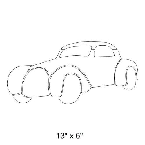 My Wonderful Walls Car Stencil for Painting Cars on Walls and Furniture on a Boys Wall Mural