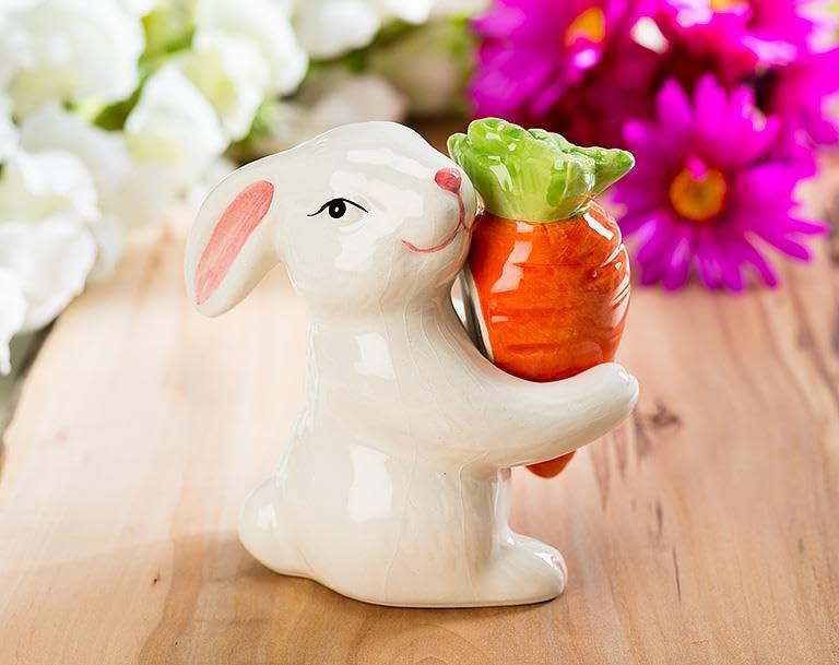 Abbott Collection Abbott Collection Bunny and Carrot Salt and Pepper Shaker, 2 Piece Set (3.5\" H)
