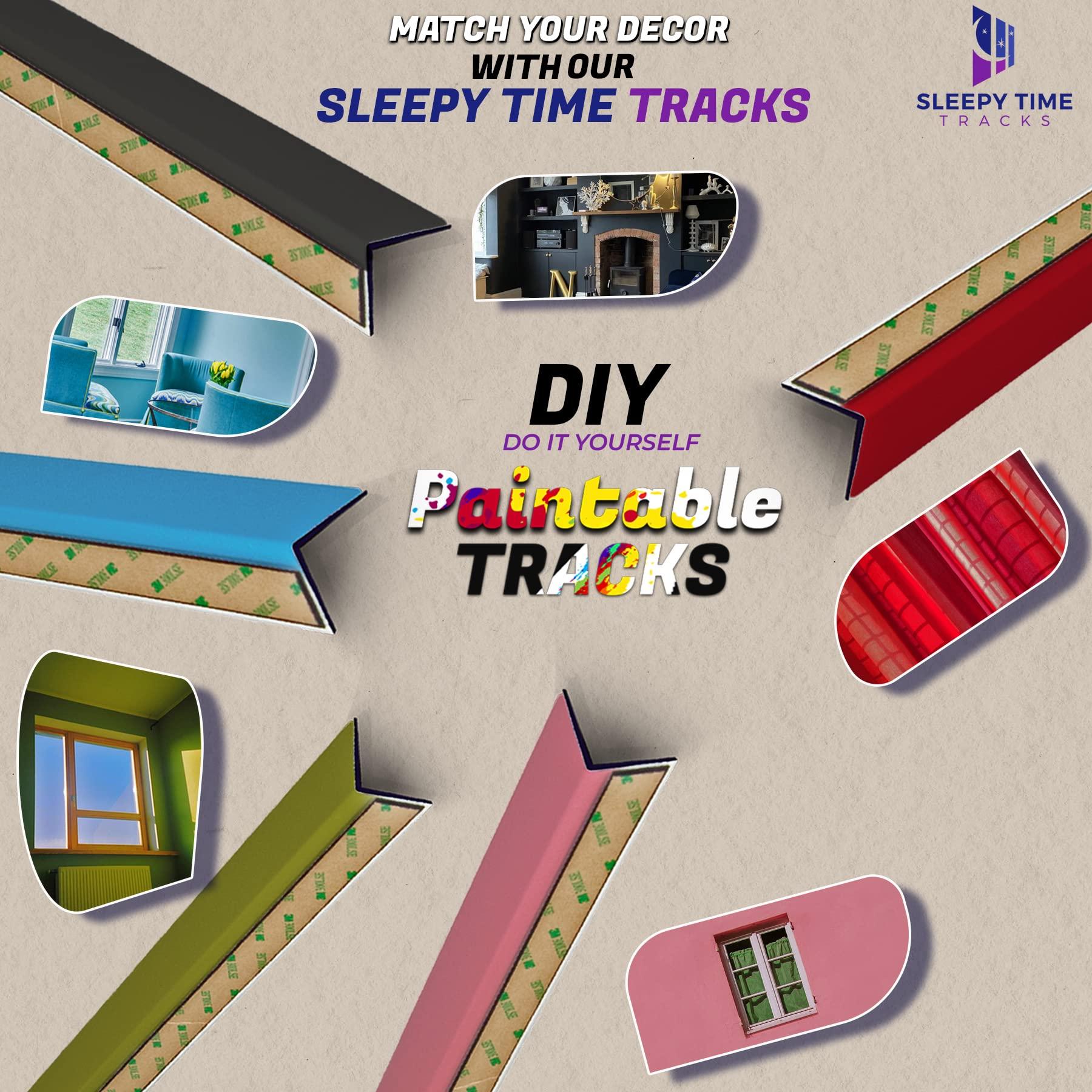 Sleepy Time Tracks Sleepy Time Tracks- Light Gap Blocker for Cellular and Window Shades. Effective at Light Blocking Along The Edges of Your Blackout Shades (72\" Black Removable)