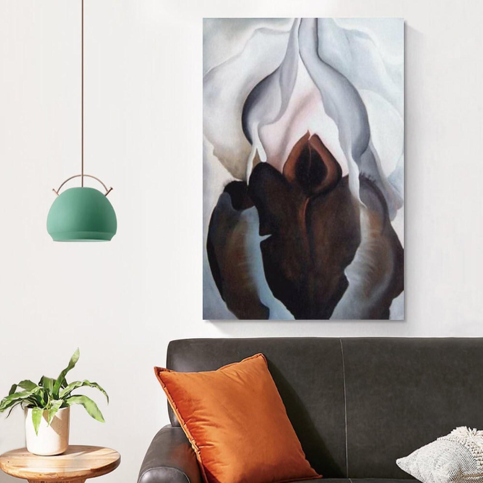 HomeLoft Basics Georgia O'Keeffe Black Iris III Room Aesthetic Poster Print Art Wall Painting Canvas Posters Gifts Modern Bedroom Decor 12x18inch(30x45cm)