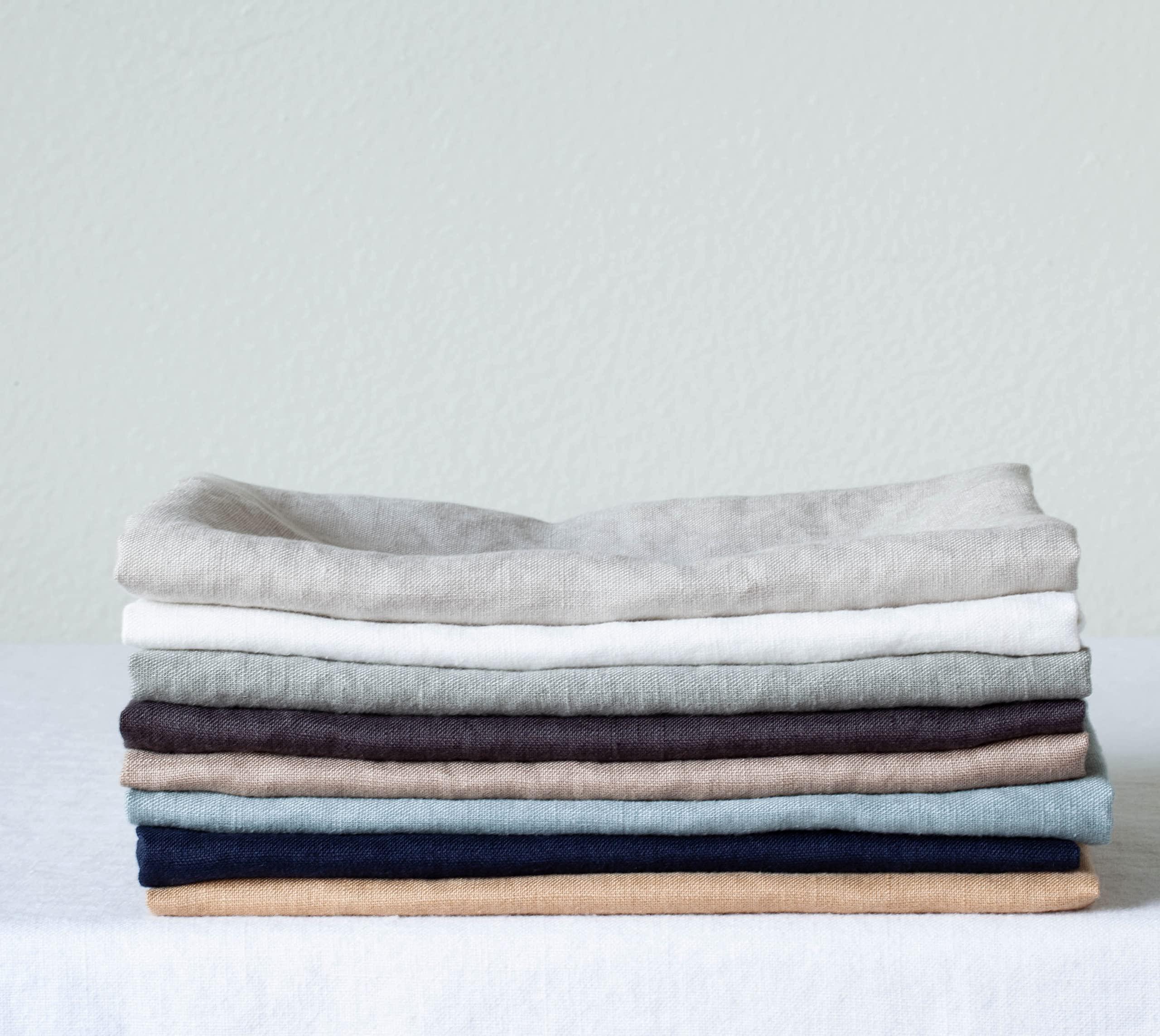 LK PureLife LK PureLife 100% Pure Flax Linen Kitchen Towels-20x27 Inch-Stonewashed Flax Linen-Extra Soft Quick Dry for Tea Towels Dish Towels Hand Towels-Set of 2-Off White