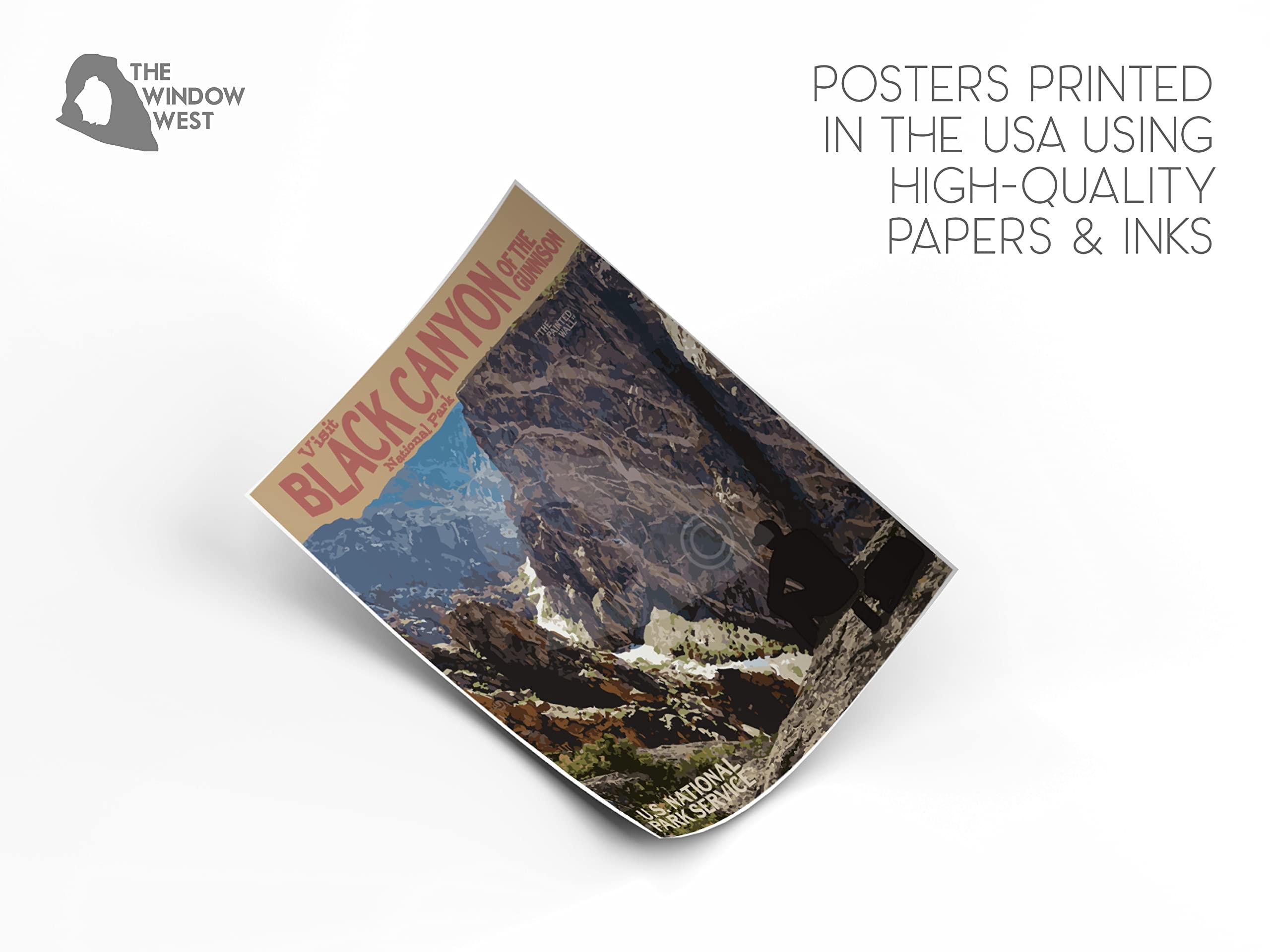 The Window West Black Canyon of the Gunnison National Park Travel Poster (Canvas, 11x14 Inches)