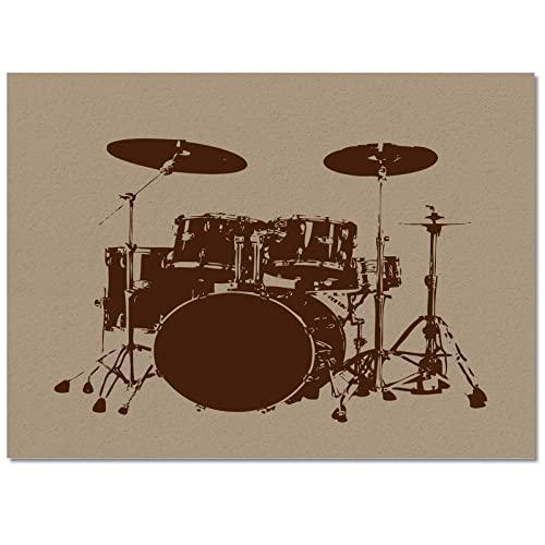 Generic Co., Ltd. Jazz Drum Large Area Rugs, Music Equipment Runner Rugs, Non-Slip Floor Throw Mat, Rectangle Carpet for Living Room, Bedroom, Hallway Front Entrance, Kitchen, Dining, 5' x 8'