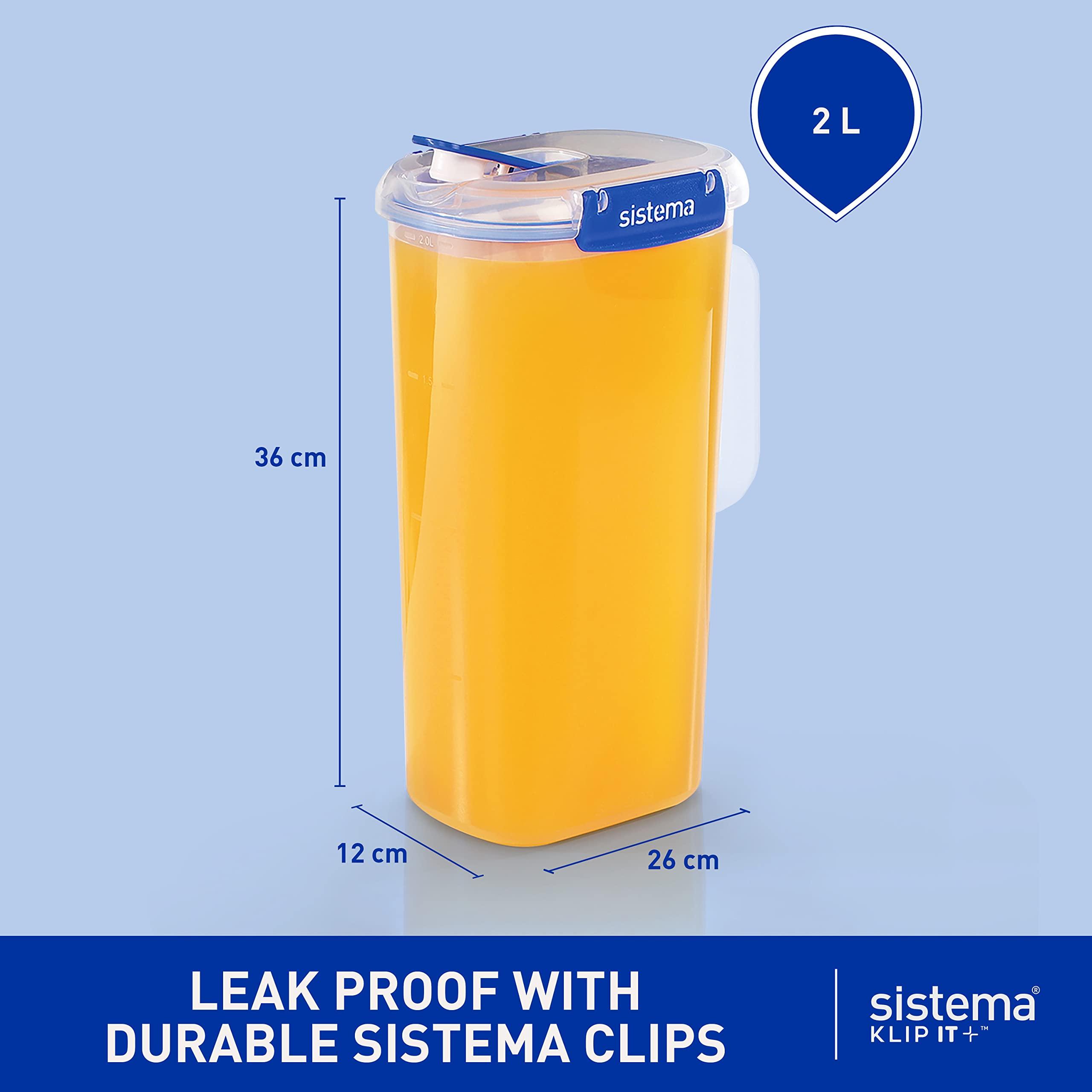 Sistema Sistema 881420 Juice Jug, Plastic, 2 liters, Clear