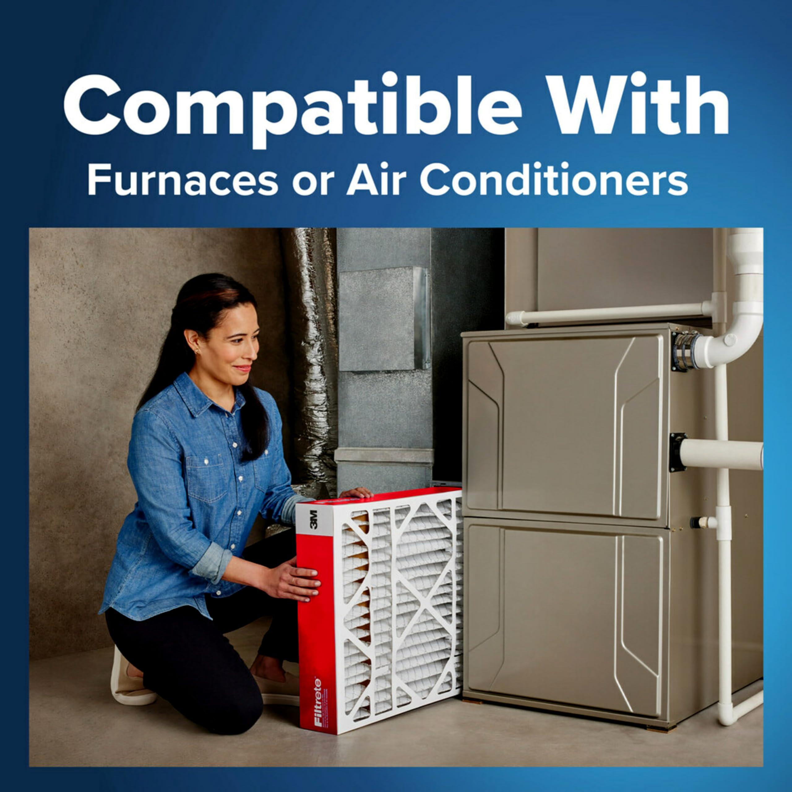 Filtrete Filtrete 16x25x4 AC Furnace Air Filter, MPR 1000, MERV 11, Fits Lennox & Honeywell Devices, Allergen Defense, Electrostatic Air Cleaning Filter, 4-Pack (actual size 15.88 x 24.56 x 4.31)