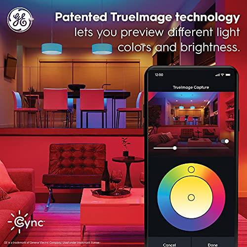 GE GE CYNC Smart LED Light Bulb, Full Color, Bluetooth Enabled, Alexa and Google Home Compatible,White, (1 Pack), Packaging May Vary