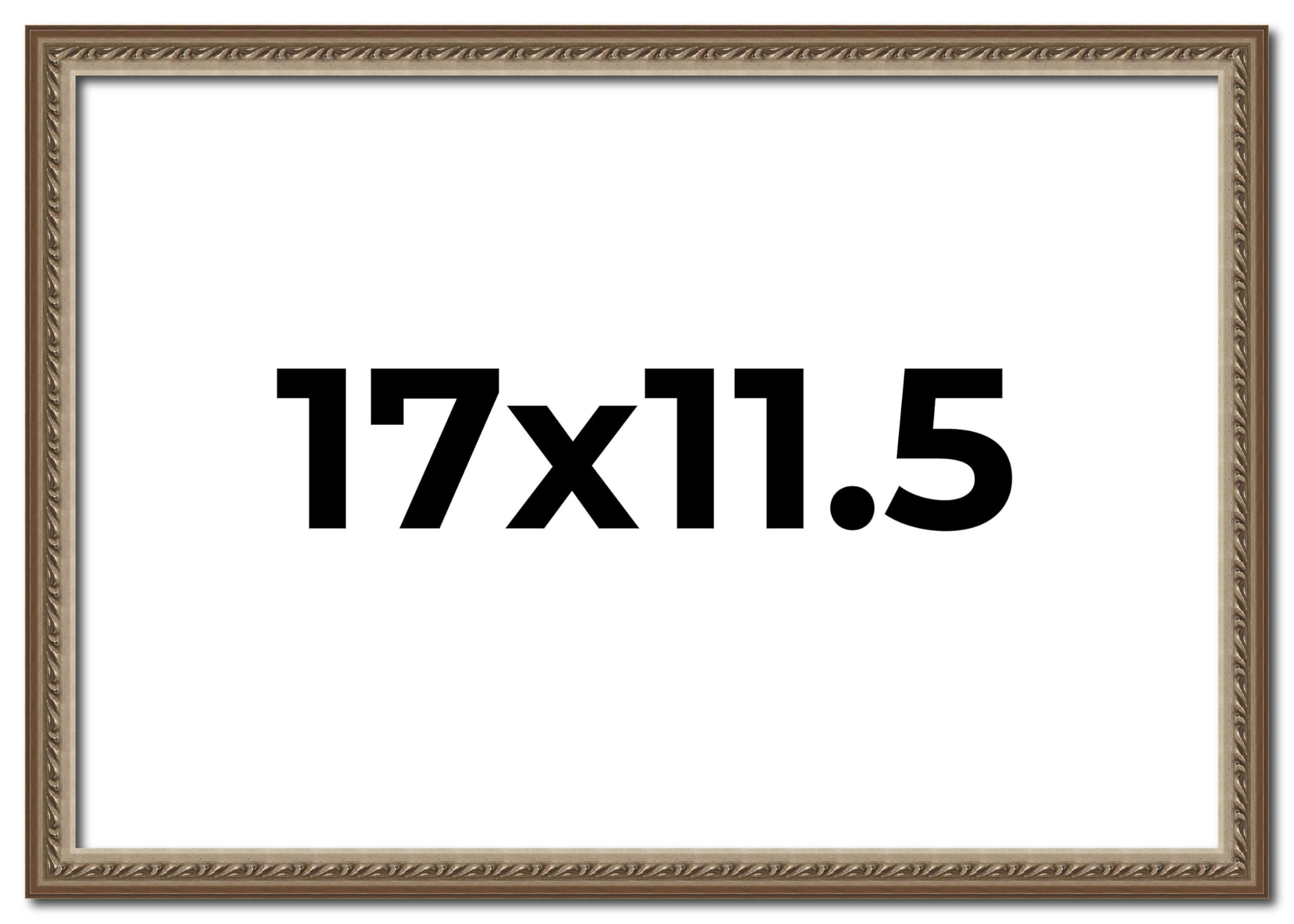 Poster Palooza Poster Palooza 17x11.5 Frame Silver Ornate Vintage Solid Wood Picture Frame | 0.75 Inch Moulding Width | with UV Acrylic Plexiglass, Foam Board Backing & Hanging Hardware Included