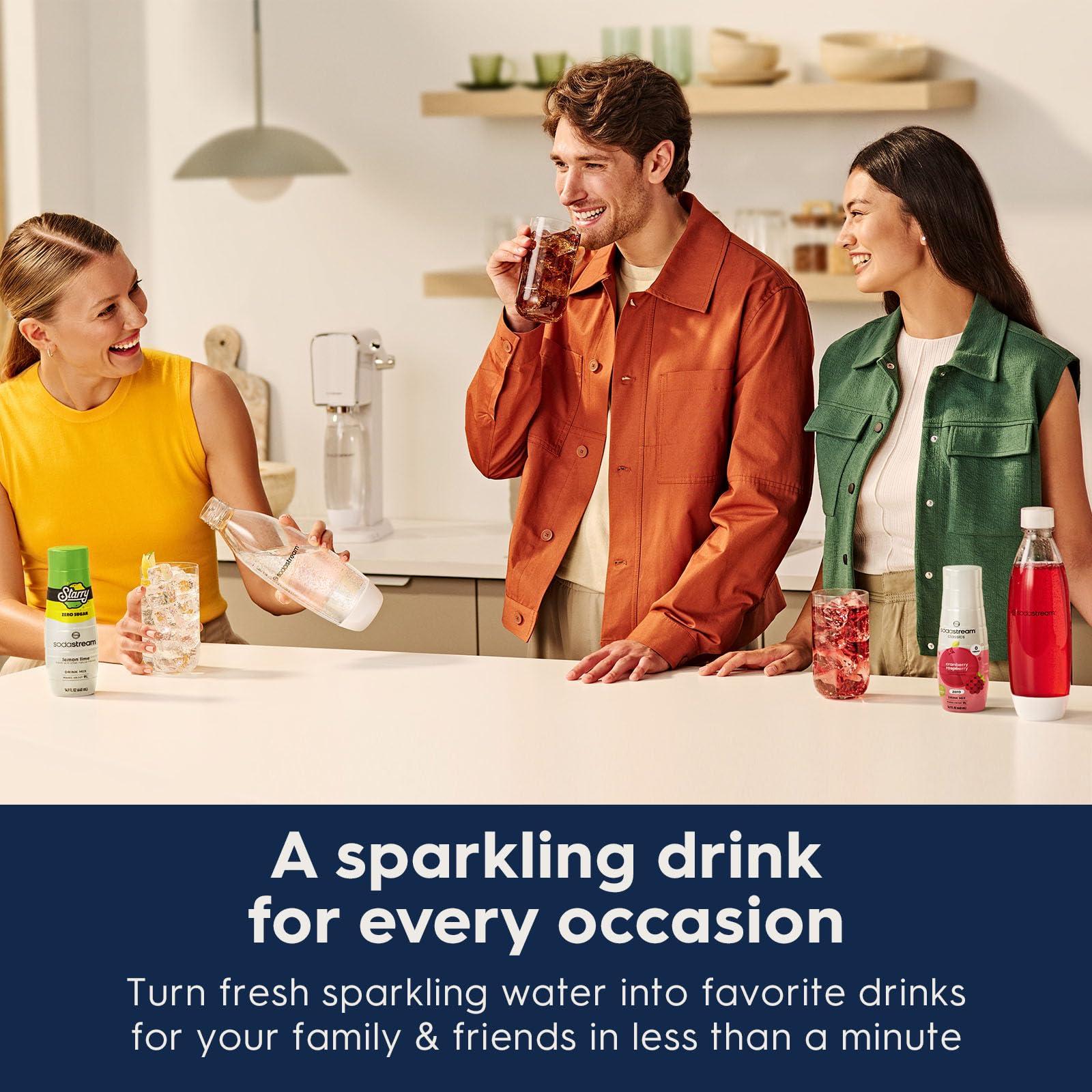 sodastream SodaStream - ART Sparkling Water Maker | VALUE BUNDLE | CQC CO2 system | Includes 2x CO2 Cylinders, 2x 32 Fl Oz Dishwasher Safe Bottles, 2x Bubly Flavor Drops | Combine with Flavors | Mandarin Red