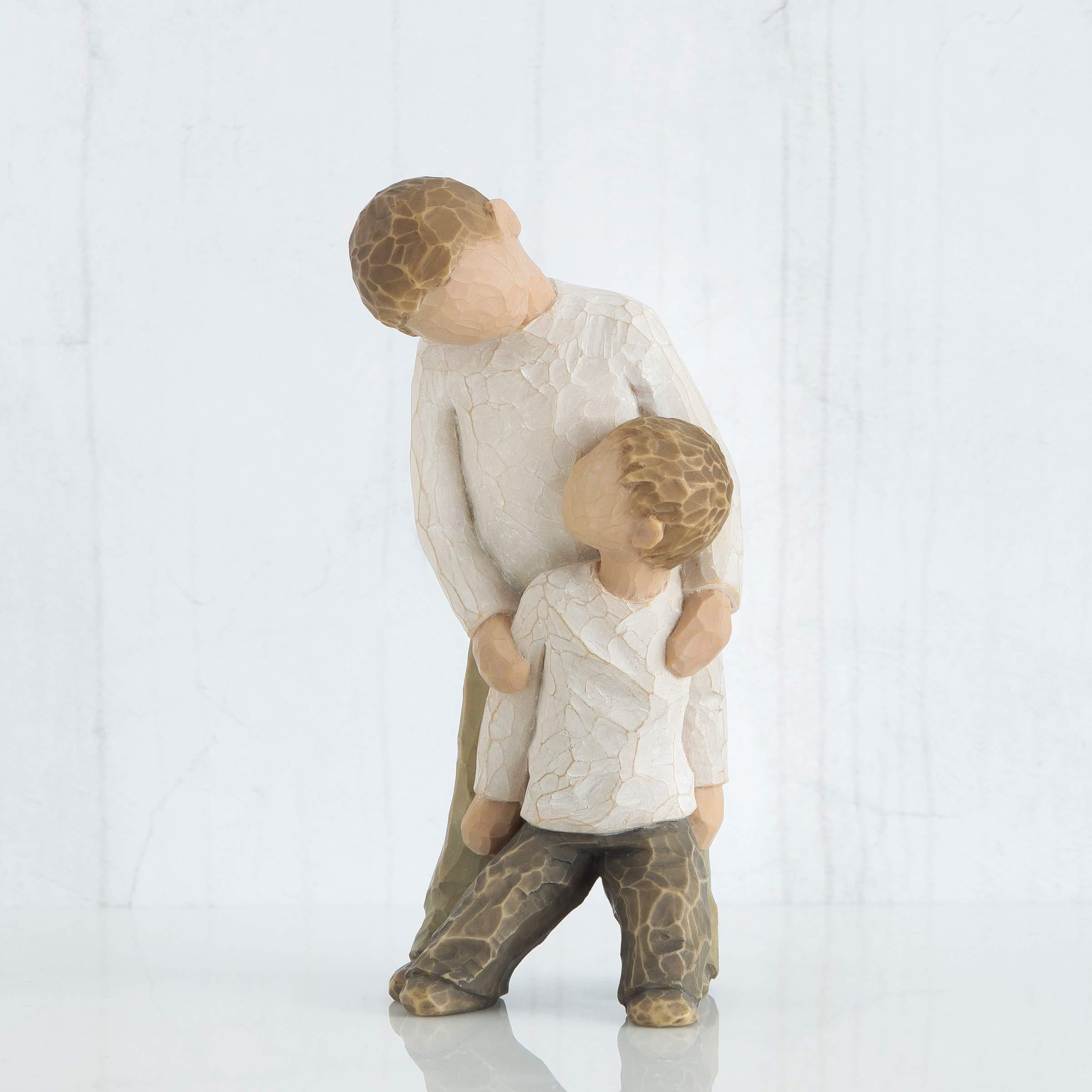 Willow Tree Willow Tree Brothers, Forging a Bond That Lasts a Lifetime, Two Boys Leaning Against Each Other, Figure Reflects Family Relationships and Best Friends, Sculpted Hand-Painted Figure