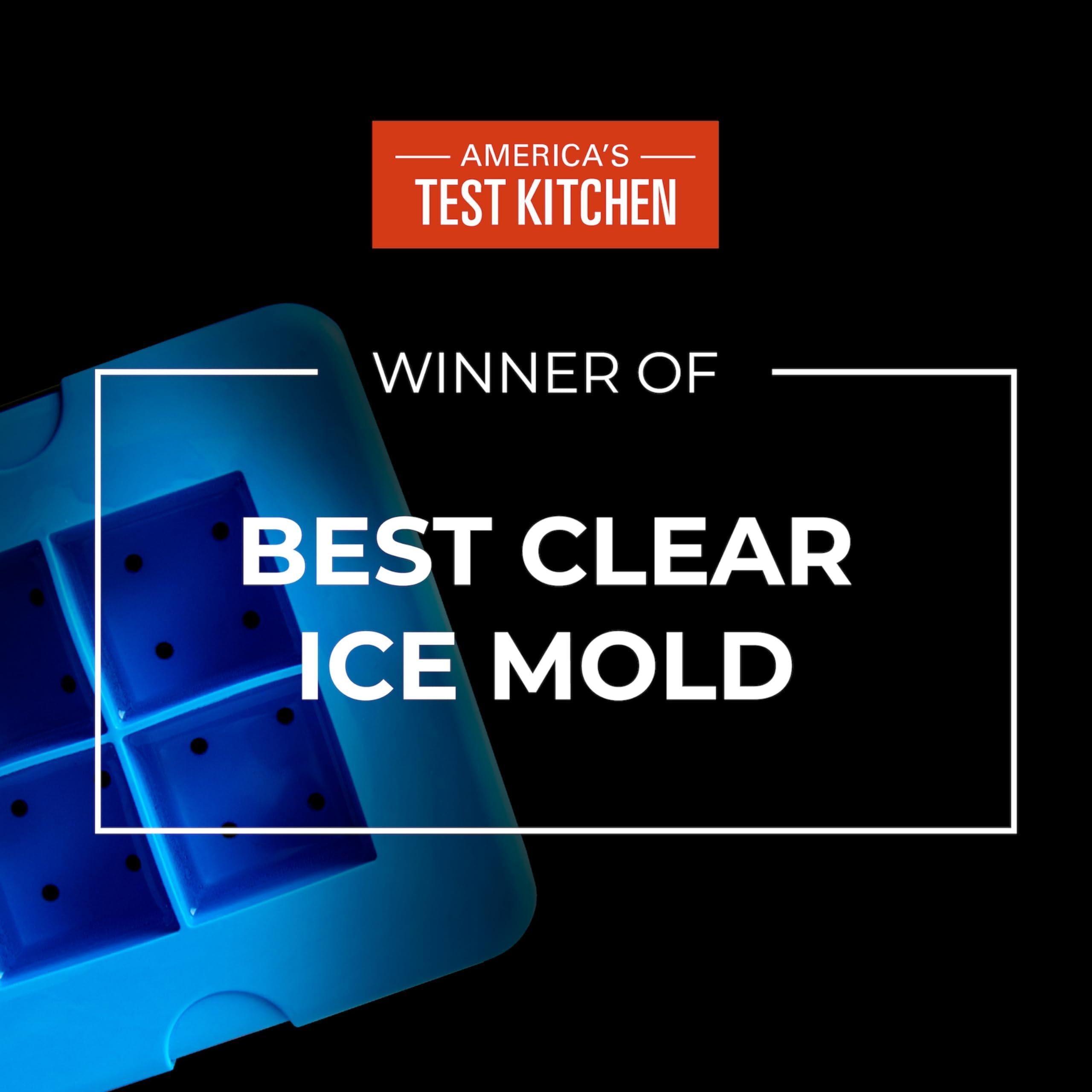 True Cubes True Cubes Crystal Clear Ice Cube Maker, 4 Large 2\"x2\"x2\" Ice Cubes for Cocktails and Drinks, Silicone Mold for Pure, Bartender-Quality Ice - Great for Hosting and Entertaining, Whiskey Gifts for Men