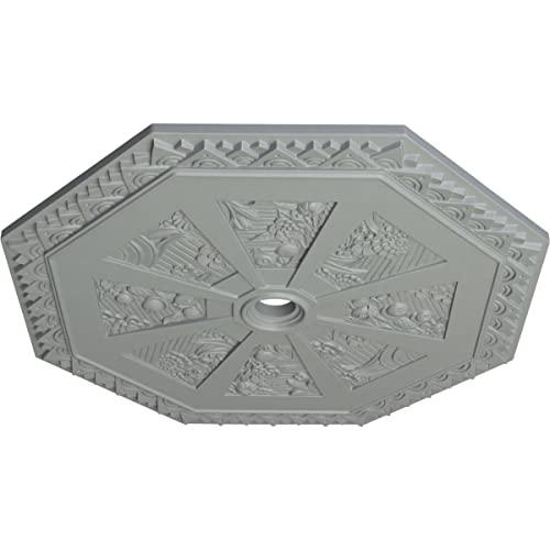 Ekena Millwork Ekena Millwork CM30SP Spring Octagonal Ceiling Medallion, 29 1/8"OD x 2 1/4"ID x 1 1/8"P, Factory Primed