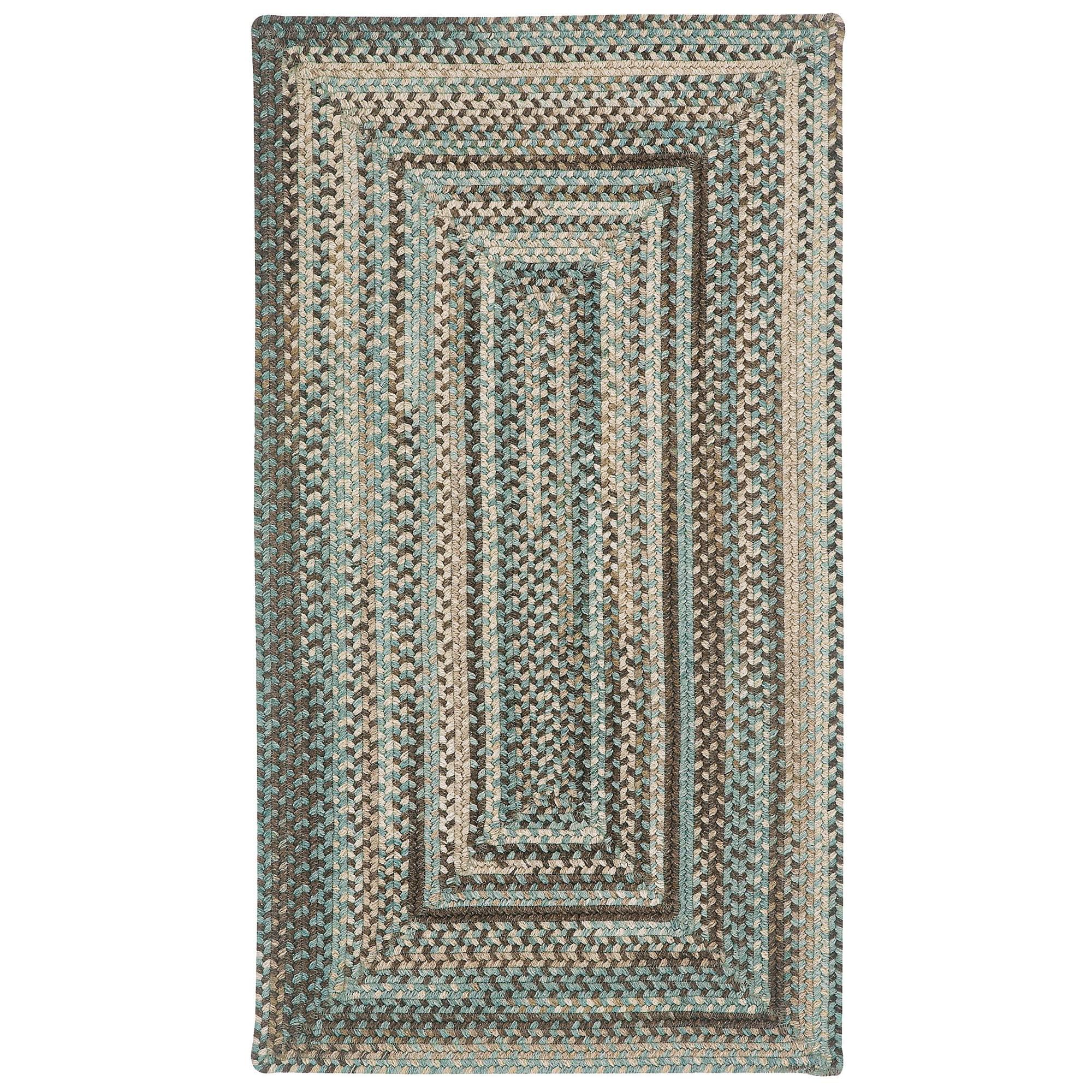 Capel Capel American Heritage Slatewood 4' 0" X 6' 0" Concentric Rectangle Braided Rug