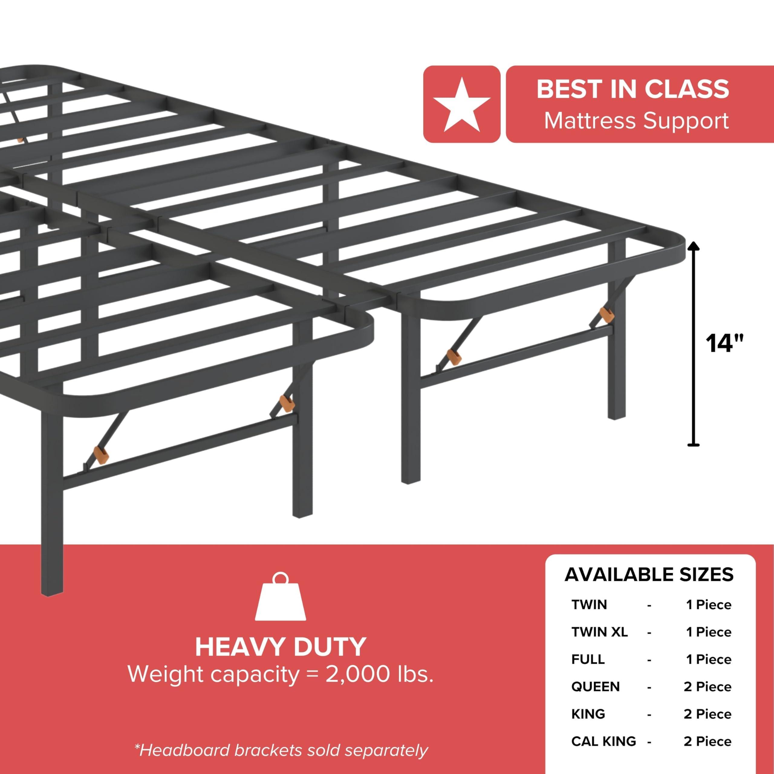 Hollywood Bed Frames Hollywood Bed Frames Bedder Base Platform, Double, Black