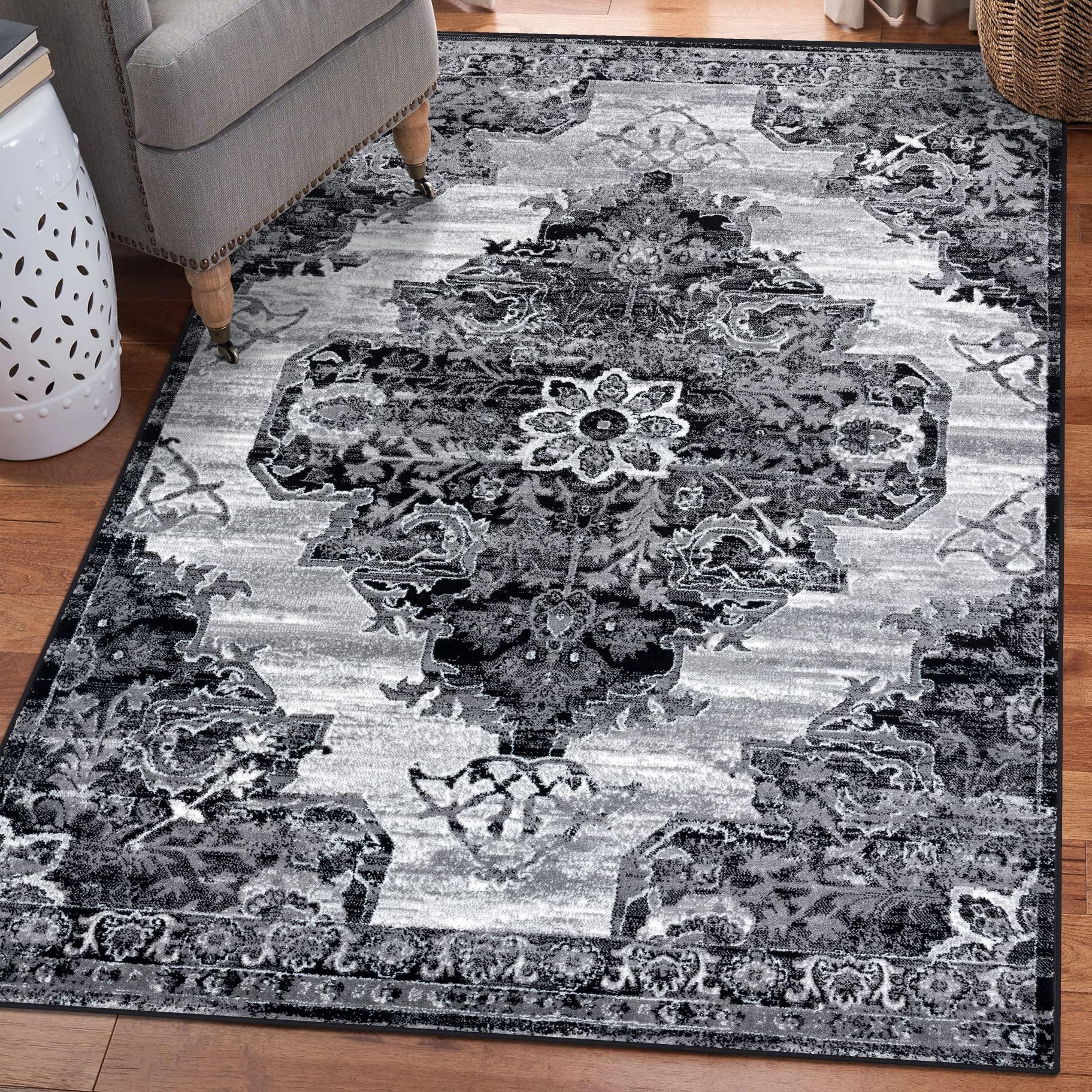 LUXE WEAVERS LUXE WEAVERS Magnolia Oriental Gray 5x7 Area Rug