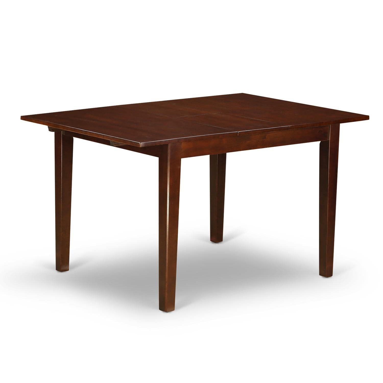 East West Furniture East West Furniture NOCL3-MAH-W 3 Piece Kitchen Table Set for Small Spaces Contains a Rectangle Dining Table with Butterfly Leaf and 2 Dining Room Chairs, 32x54 Inch, Mahogany