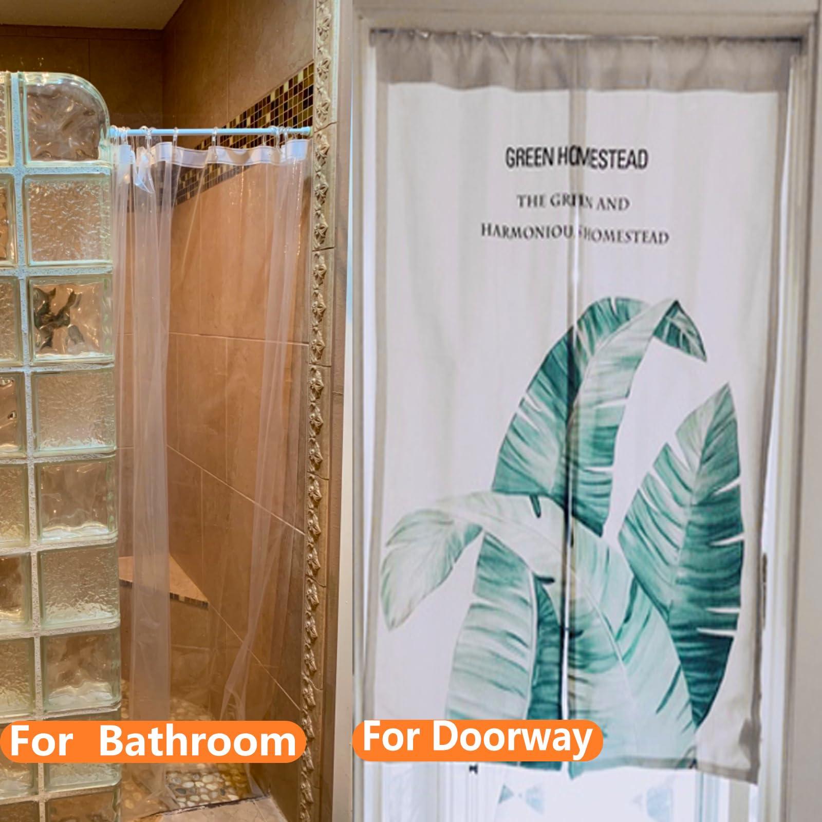 KXLIFE KXLife 2Pcs Spring Tension Curtain Rod, 28 to 40 Inch Adjustable Expendable Tension Rods for Windows, Black Spring Loaded Curtain Rod No Drilling