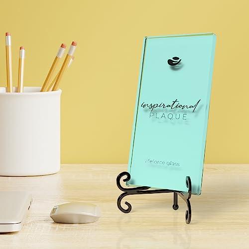 Lifeforce Glass The Prayer of St. Francis Inspirational Glass Plaque. Beloved Prayer Provides Encouragement For All. Includes Folding Easel. By Lifeforce Glass. Seafoam.