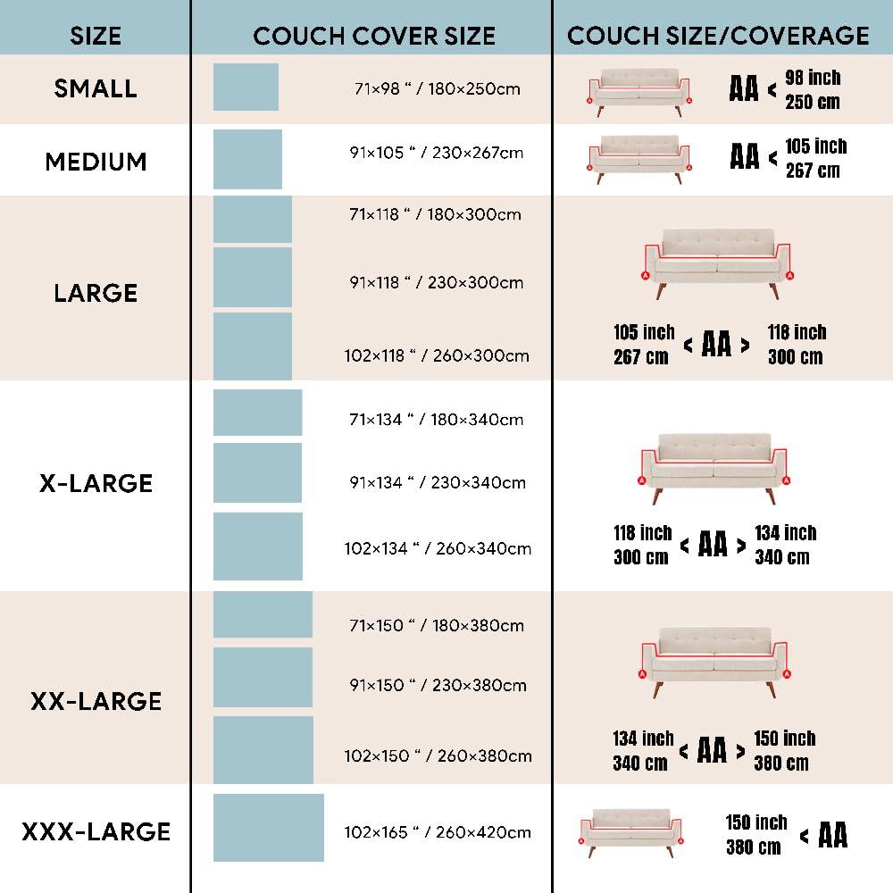 NORTHYGGE NORTHYGGE Sofa Cover%100 Organic Cotton, Couch Covers for Loveseat, Futon, Sofa, Sectional L Shape, U Shape, 4 Layered Muslin Softness Couch Cover, 71\", 91\", 102\" Widths (Lilac, 102x181 / 260x460cm)