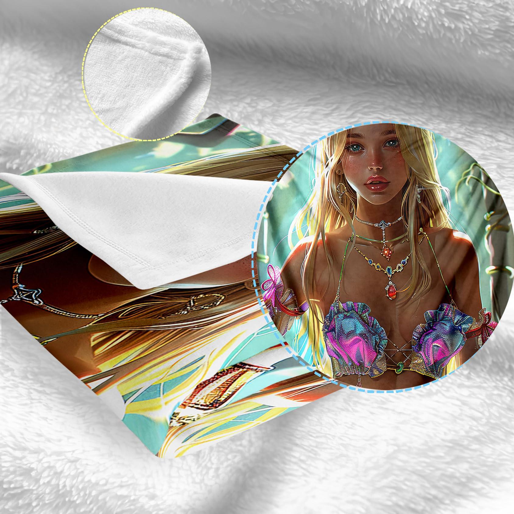 CDIWIDH Girls Throw Blanket - Princess Blanket - Pretty Girls Blankets for Teen Girls Room Soft Flannel Kids Blanket for Sofa Bed Chair Gift for Women, Twin Size 60\" x 80\" (150 x 200 cm)