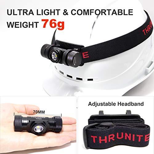 ThruNite ThruNite TH20 520 Lumen CREE XP-L LED Headlamp Flashlight -Lightweight Waterproof IPX-8 EDC Headlamp for Indoor & Outdoor Hiking,Camping, Cycling - CW