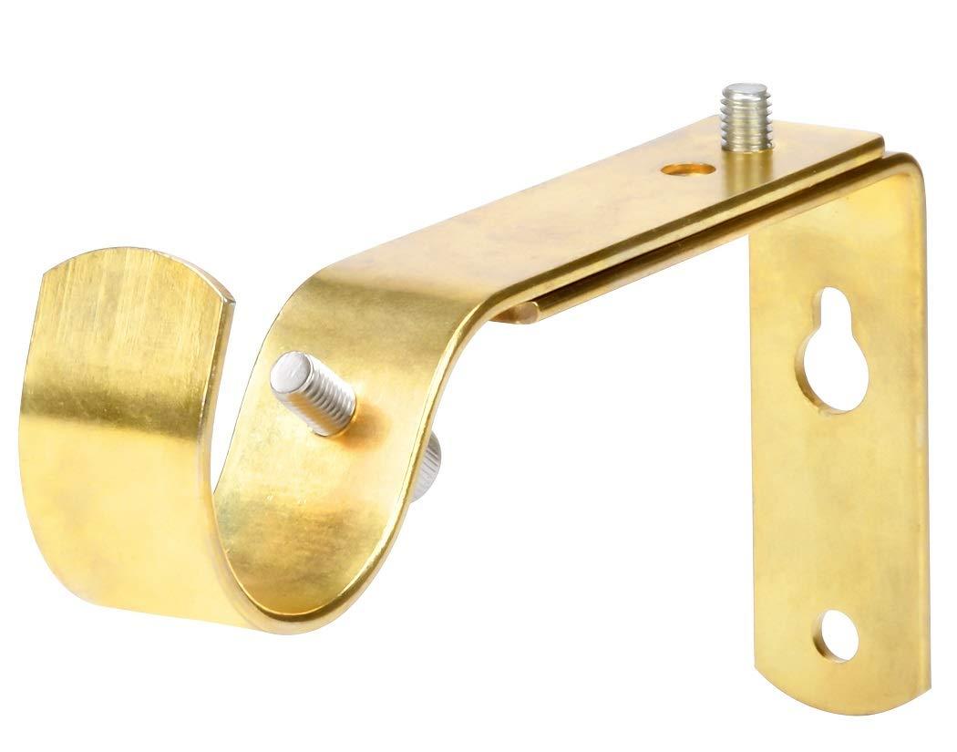 Roaeben Adjustable Curtain Rod Bracket Or Rod Holder - for 1 or 1 1/8 Inch Rods-(Gold,Set of 2)