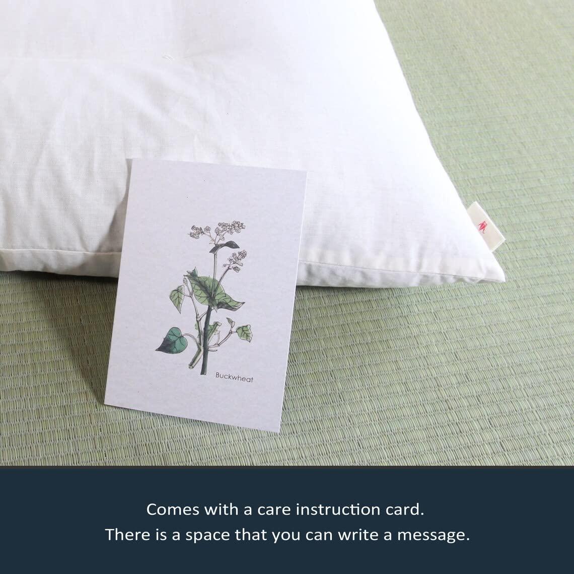 HomeLoft Basics Futon Tokyo Gift Set of A Japanese Buckwheat Pillow and Two Organic Covers in Azuma Bag (Pillow size Small : 19.6 x 13.7 (50cm x 35cm))