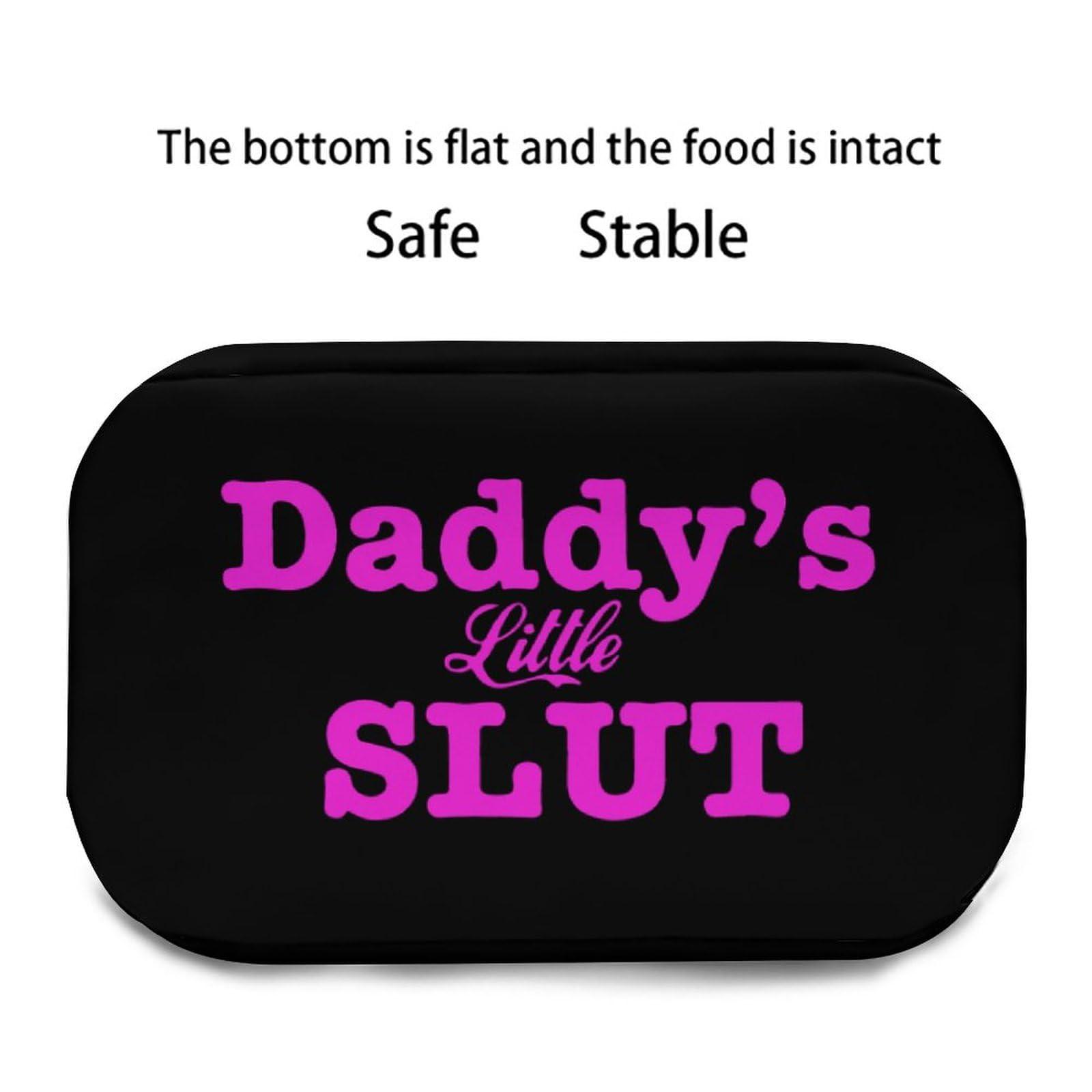 LIJrtrFseRW Daddy\'s Little Slut Insulated Lunch Bag Reusable Lunch Box Tote Bag with Shoulder Strap for Men Women