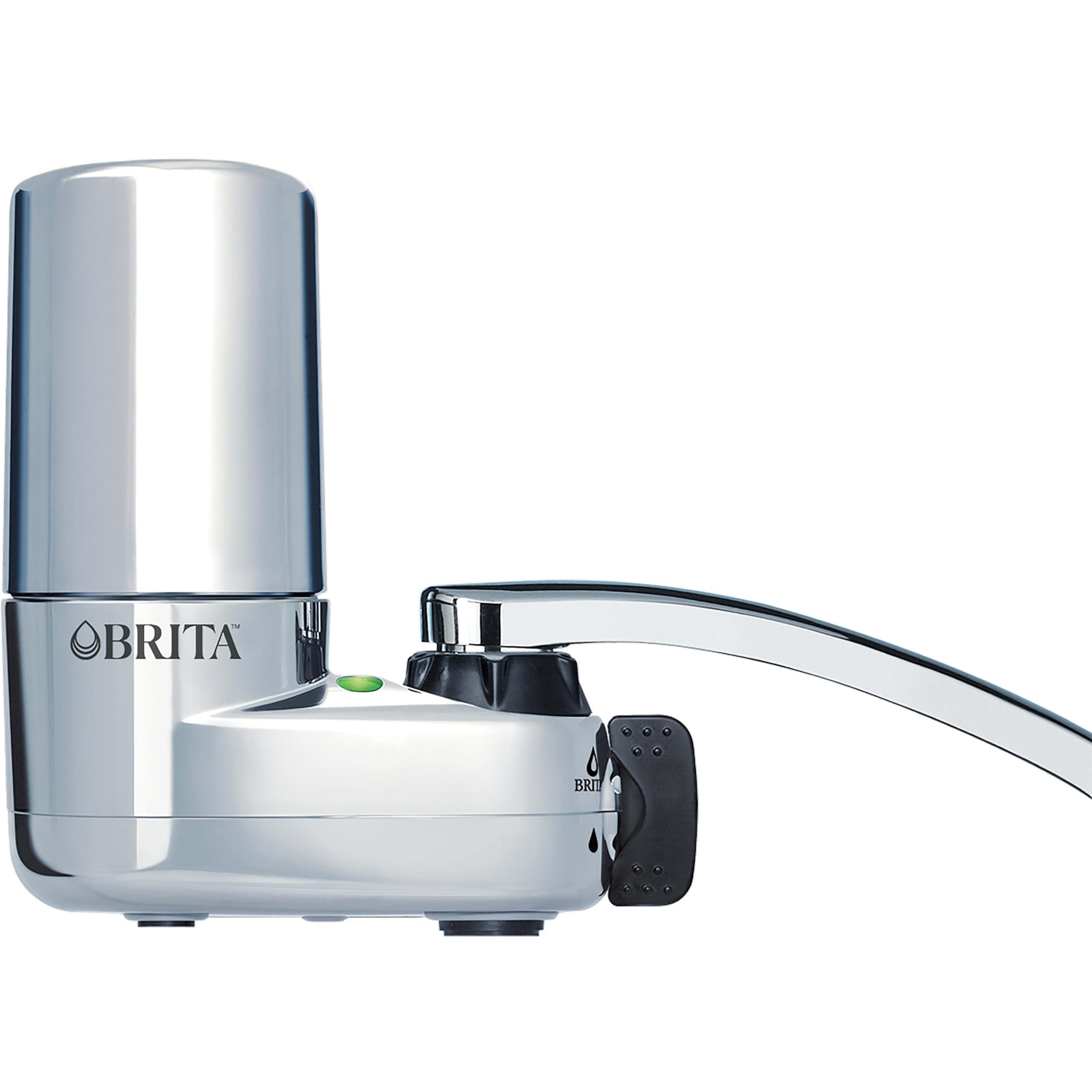 Brita Brita Faucet Mount Water Filter for Sink, Removes 99% of Lead, Elite Filtration System, Includes 1 Replacement Filter, Chrome
