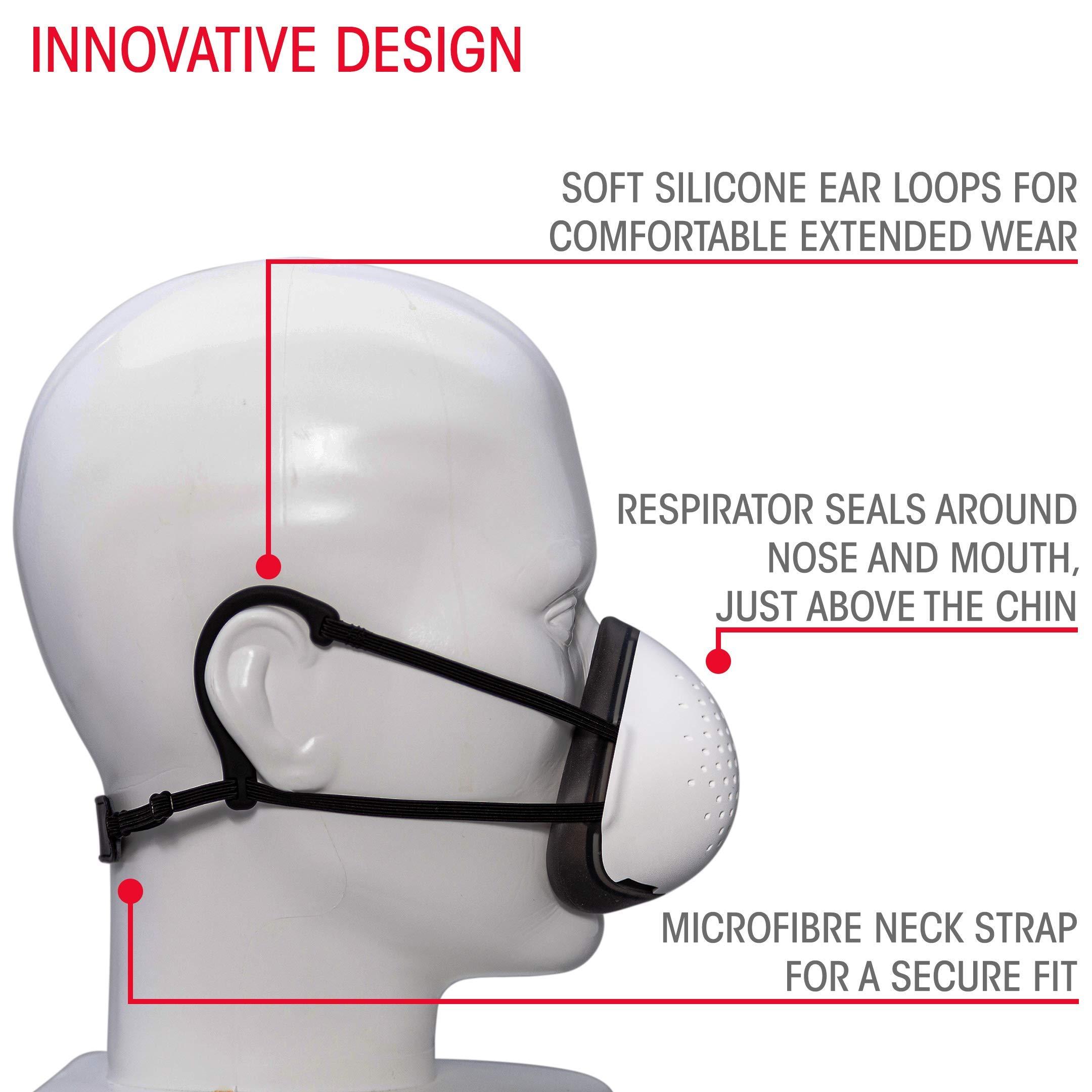 O2 Canada O2 Canada O2 Industries O2 Curve Mask 1.2, Premium Respiratory Protection, Reusable Face Mask - 3 Pack of Filters Included - Low Nose Bridge Fit