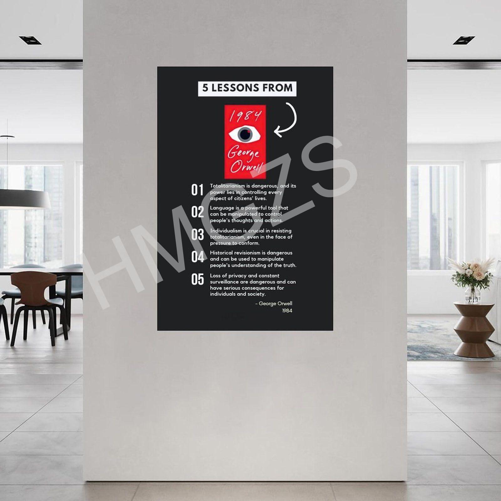 Generic Generic George Orwell 1984 Quotes Art Poster (5) Canvas Painting Wall Art Poster for Bedroom Living Room Decor 16x24inch(40x60cm) Unframe-style