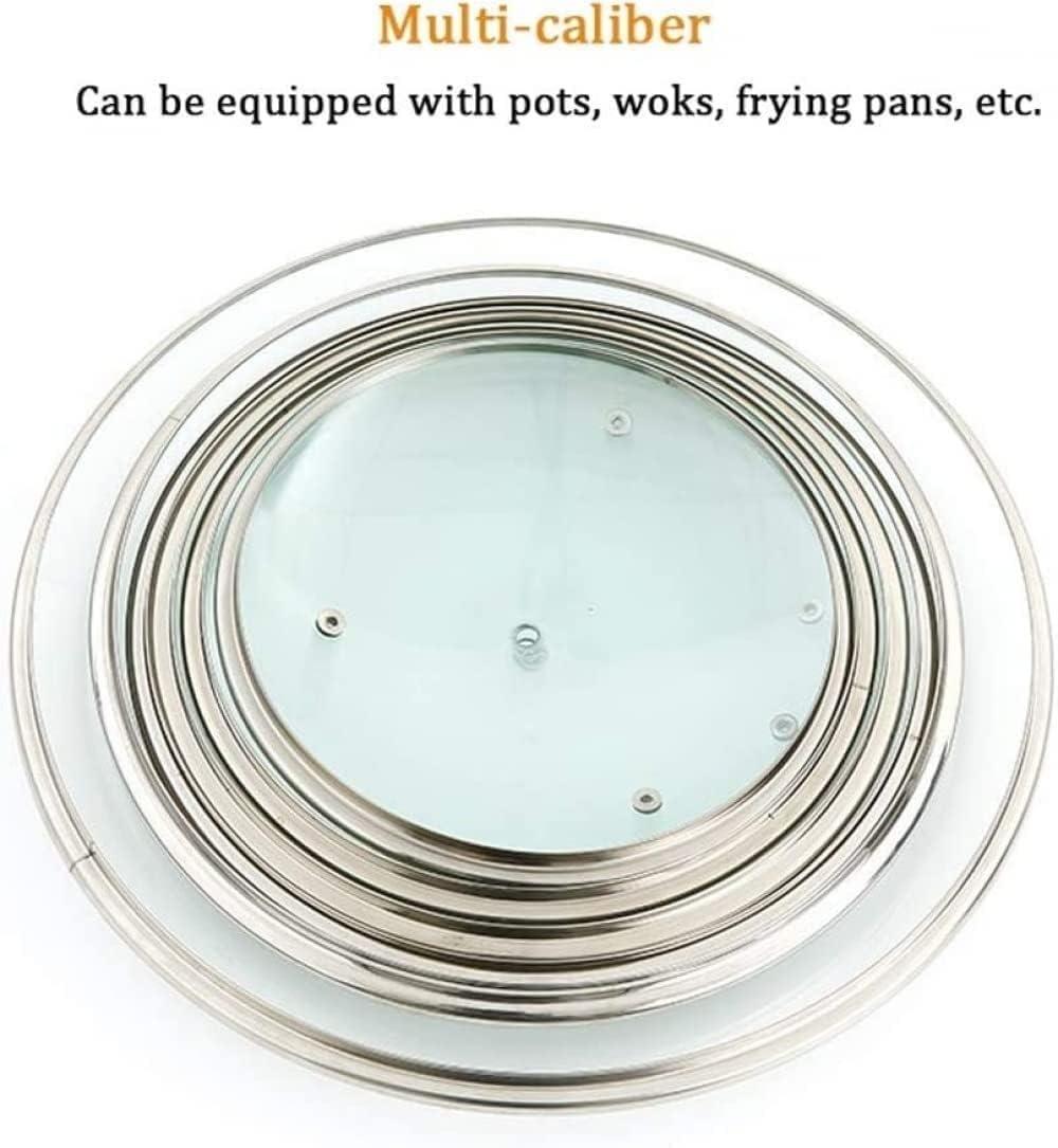 BAZAC BAZAC Pan Lids Tempered Glass Pan Lid Frying Pan Steamer Cover Household Transparent Pan Cover Universal Replacement Pot Lid-A||20cm