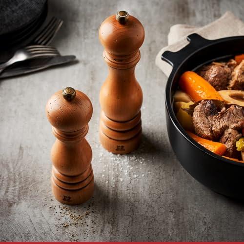 Peugeot Peugeot - Paris Antique Manual Pepper Mill - Adjustable Grinder - Beechwood, Antique, 8.5in